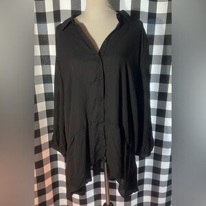 TAHARI Black Blouse 3X